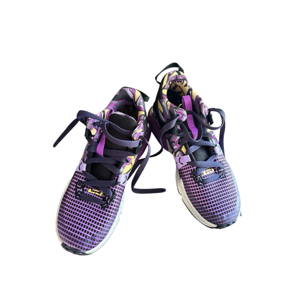 Kids Nike Lebron Witness VII SE GS Shoes Purple/Yellow Size 6Y
